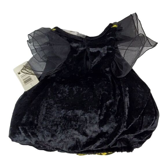 New Bumble Bee Halloween Costume Size 1-2 Years One Piece Black Yellow Dress Up - Picture 2 of 5